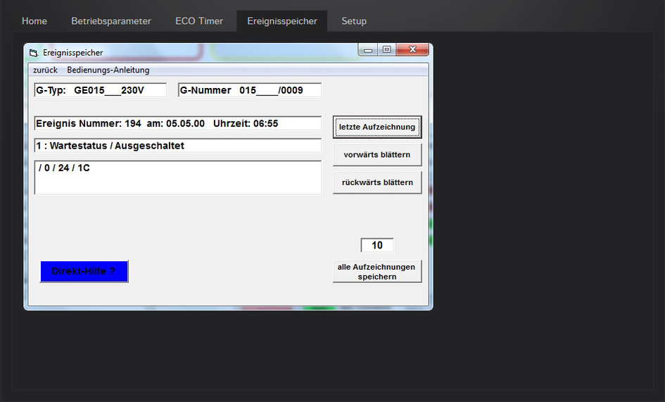 white safe® Software Ereignisspeicher white safe® Software Ereignisspeicher